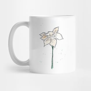 Narcissus. Spring Flower. Watercolor, art decoration, sketch. Illustration hand drawn modern Mug